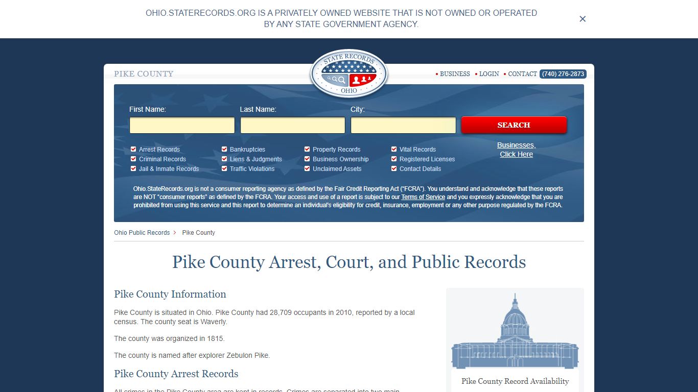Pike County Arrest, Court, and Public Records