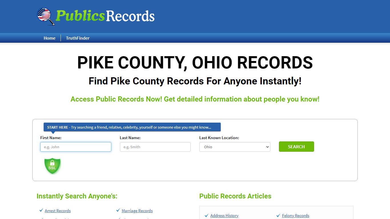 Find Pike County, Ohio Records!